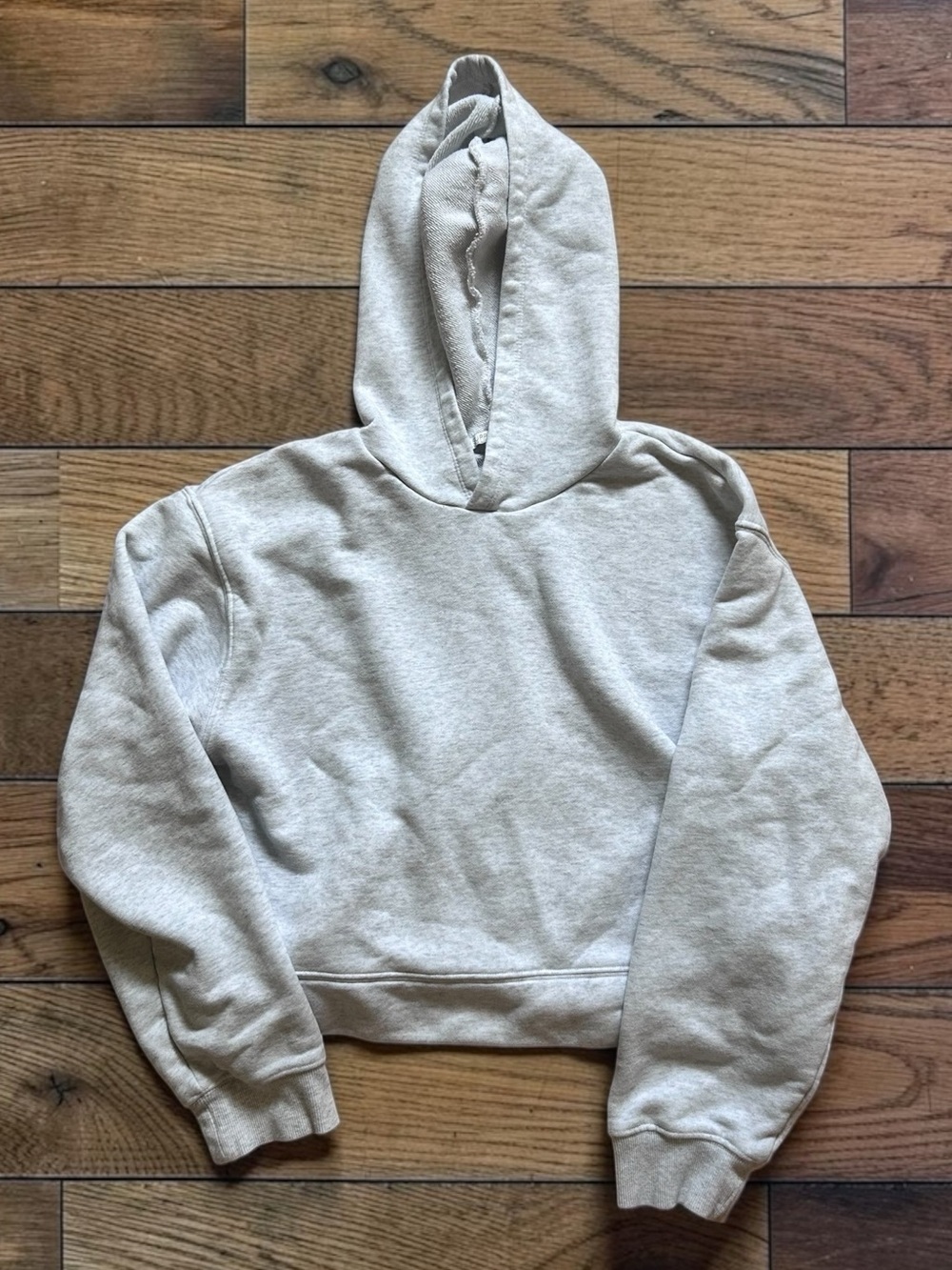 Z Supply Gray Cropped Hoodie Size L